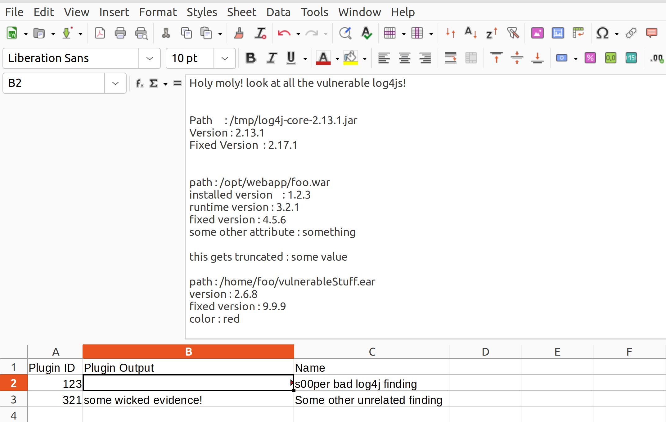 log4j report before data transformation